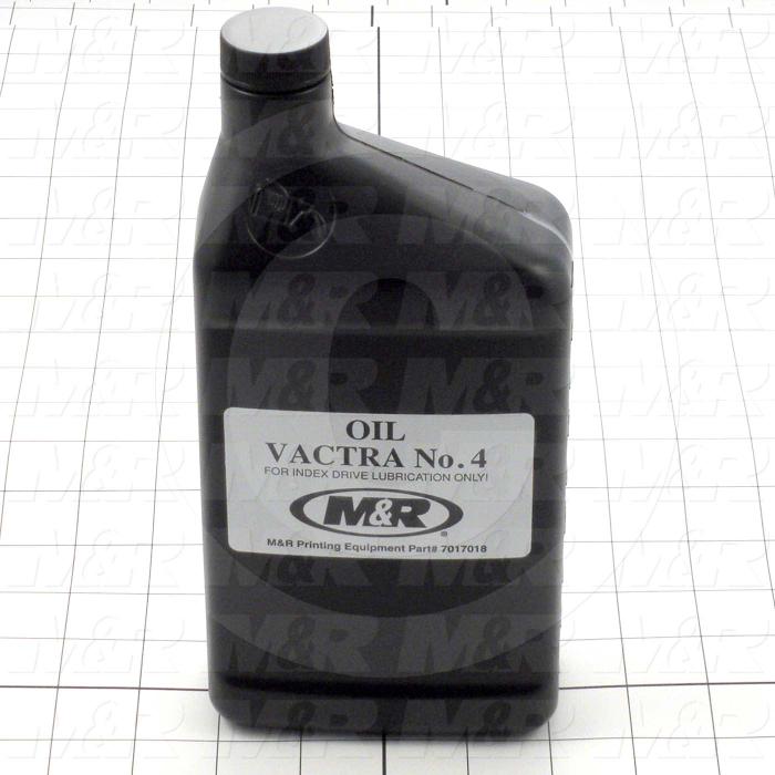 7017018 :: Mineral Oil, Mobil Oil #4 Vactra 1 Qt. Container, SAE 90 Gear Oil,  ISO Viscosity Grade 220 :: M&R :: NuArc :: Amscomatic