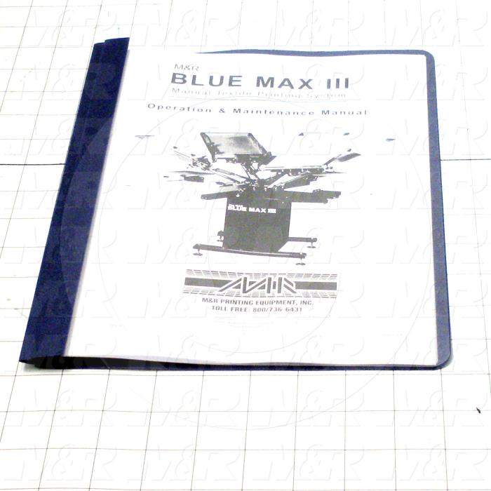 Owners Manual, Equipment Type : Blue Max III, 1 Gal.